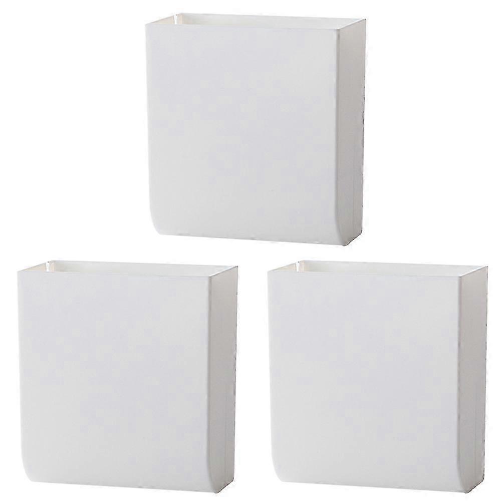 3Pcs Wall-mounted Storage Boxes Punch Free Boxes Phone Boxes