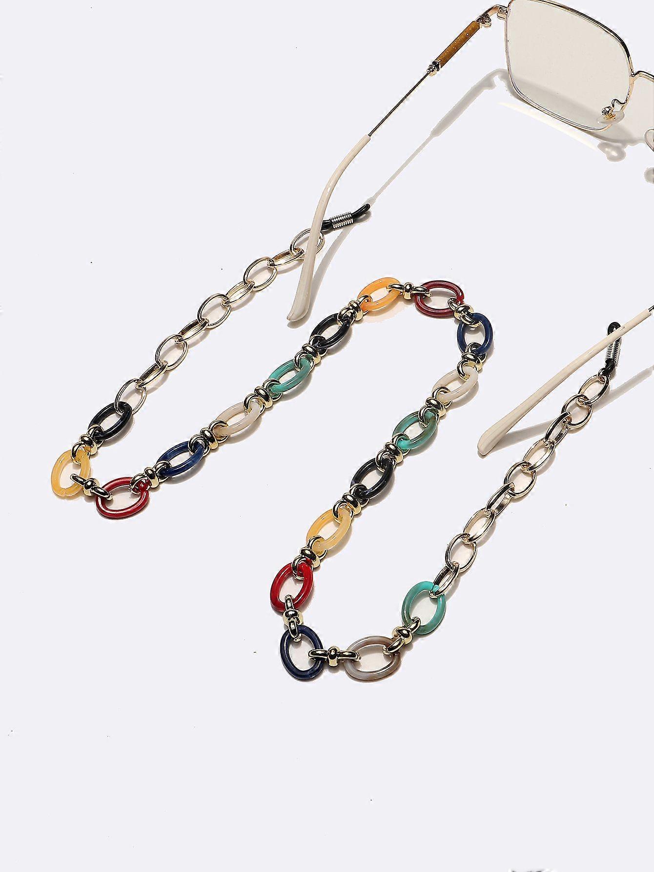 Resin acrylic eyeglass chain, colored