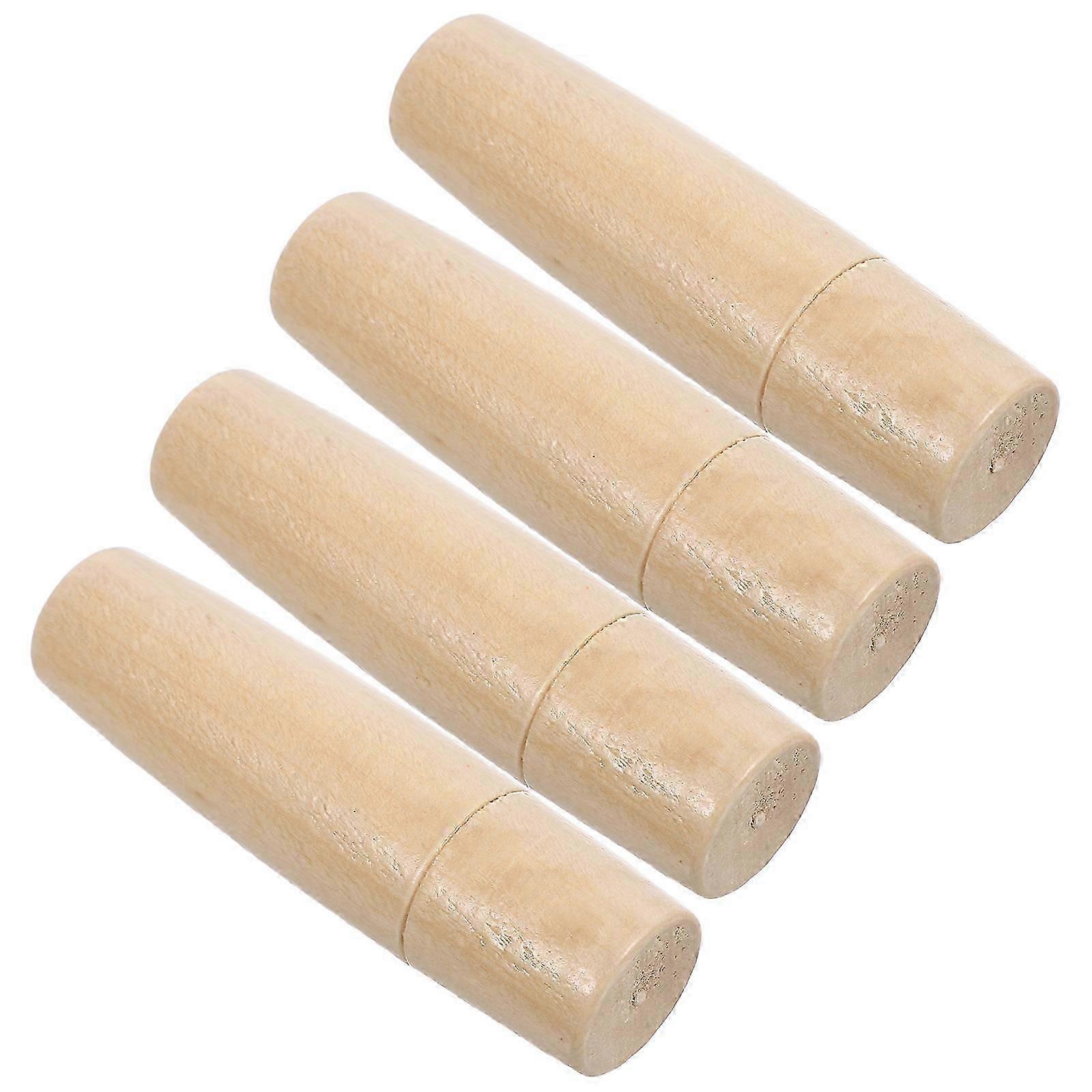 Wooden Handles Set for BBQ, Kitchen & Hardware Tools, 4 Pcs