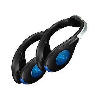 2 piezas LED Shoe Clip Lights Safety Night Running Gear Flash Luz estroboscópica nocturna para corredores, corredores, ciclistas, caminantes (azul)