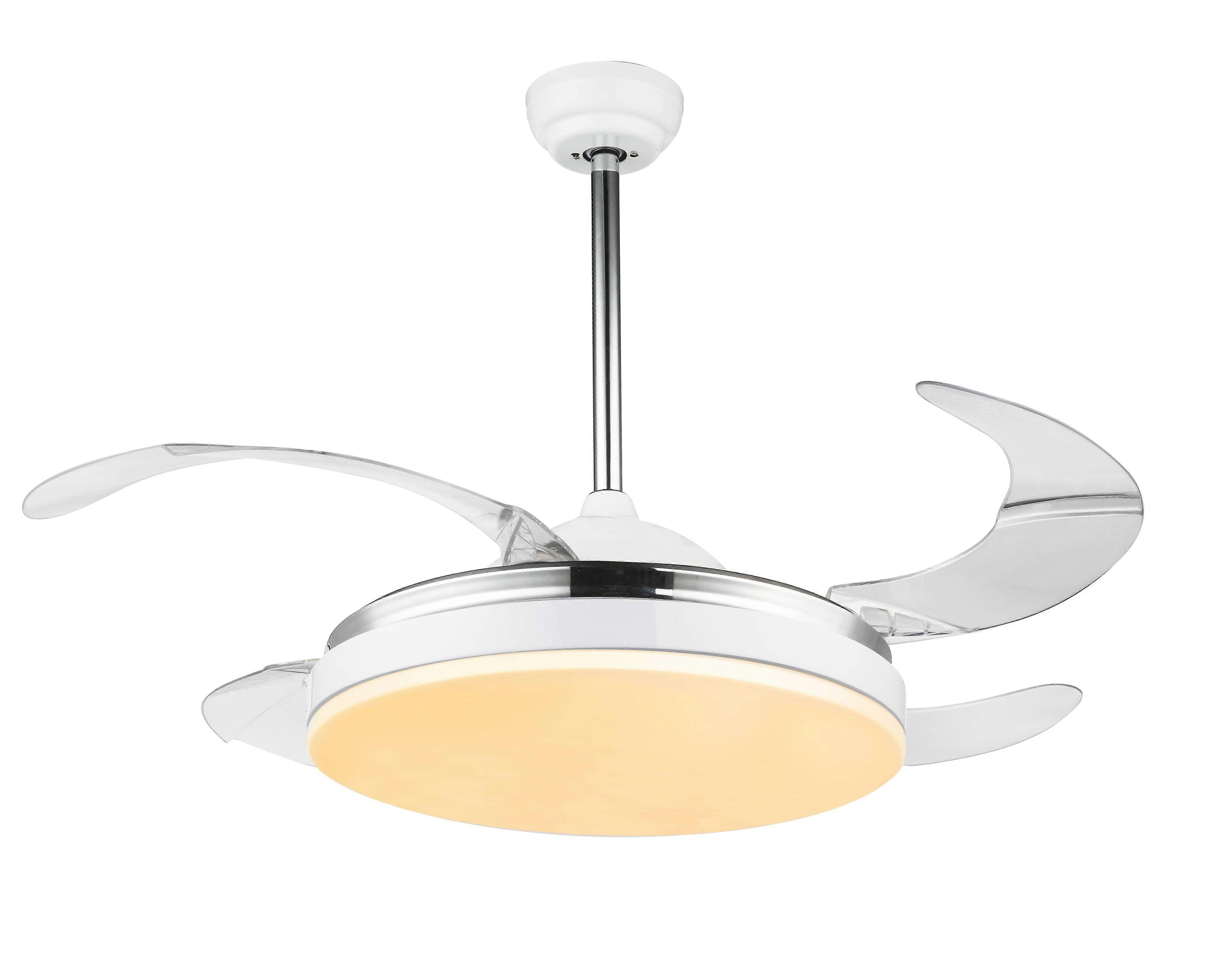 Ceiling fan Cabrera White with LED and remote