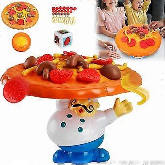 Balancing Pizza Stacking Game for 2-4 Players, Interactive Family Game with Dice