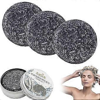 Barra inversa para el cabello gris, Jabón para la cobertura del cabello gris, Champú con barra para el cabello gris inverso, Champú para oscurecer el cabello natural Barra de jabón/YY