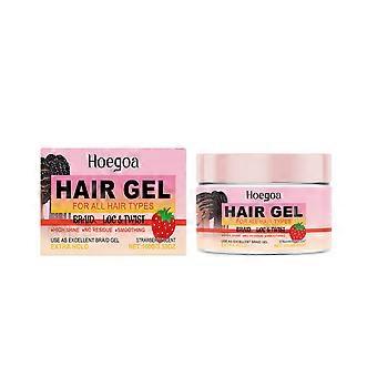 Hoegoa hårflettestylinggel, fukter langvarig frisk glans dreadlocks stylinggel