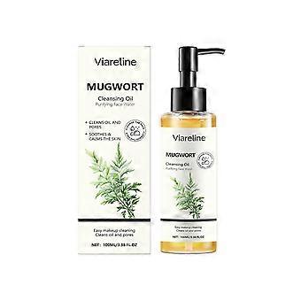 Viareline Mugwormwood Make-up-Entferner-Öl, sanft, hautfreundlich, erfrischend, nicht straff, keine Rückstände, erfrischend, feuchtigkeitsspendend, feuchtigkeitsspendend und strahlend