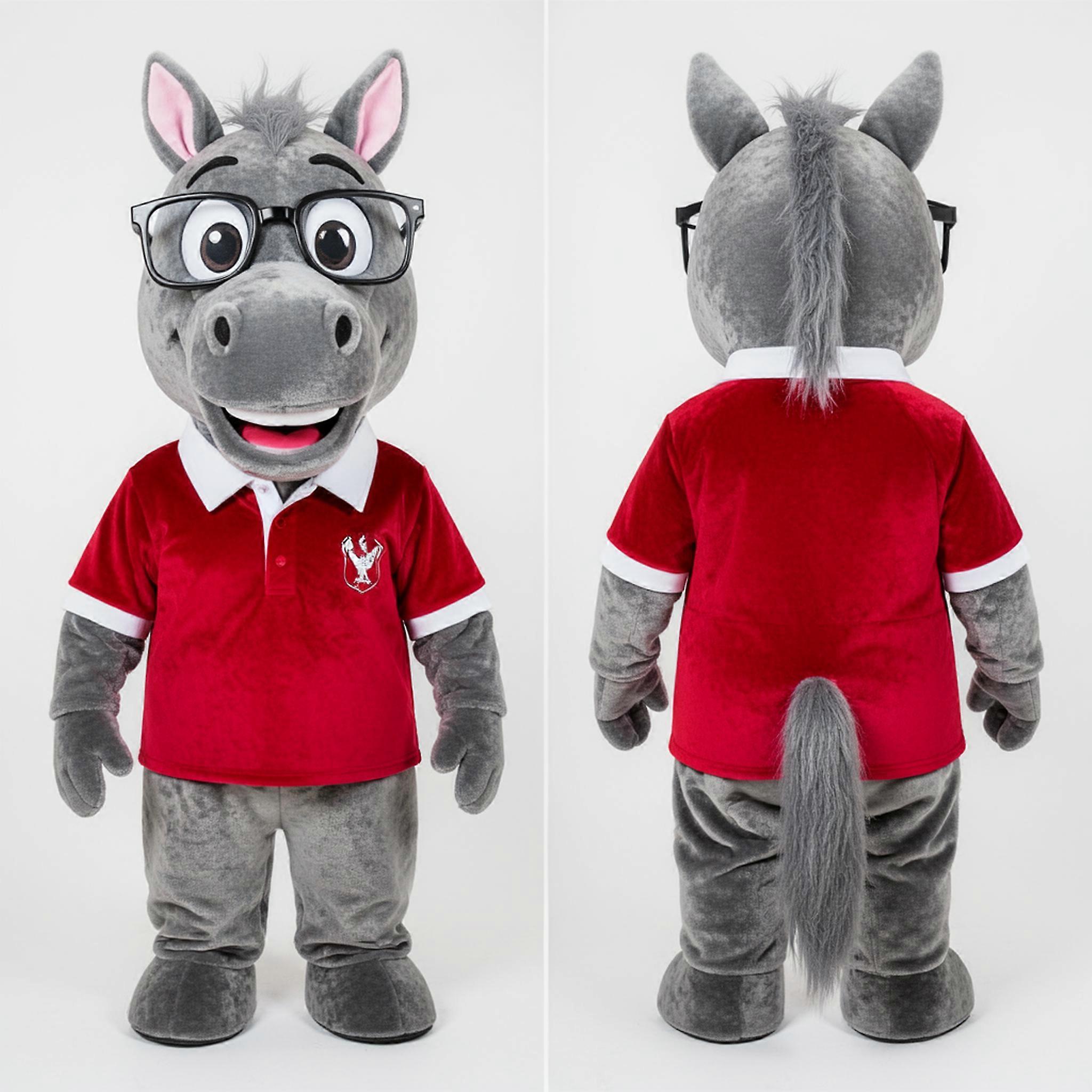 MASTICOT Crimson Broad Shouldered Horse Mascot