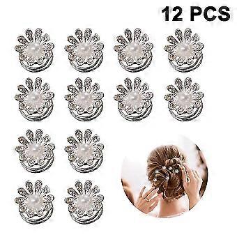 12pcs Spiral Hair Pins Swirl Hair Twists Coils Hair Clip Accessories For Wedding, Bridal-petal