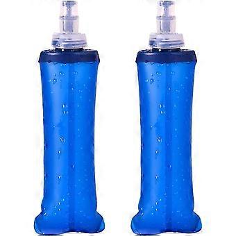 2 Pack TPU Collapsible Running Water Bottles 250ml, Outdoor Soft Hydration Bottle.A3