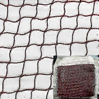 Badmintonnetz, geeignet für Indoor- und Outdoor-Sportarten, Garten, Schulhof, Hinterhof, ohne Rahmen (rotes Nylon-Geflechtnetz)