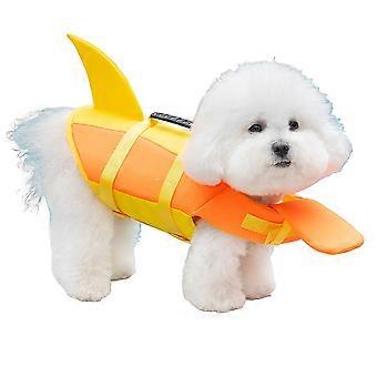 Dog Life Jacket Pet Flotation Vest with Tail Outdoor Swimming Boating Water Safety Dog Swimwear A