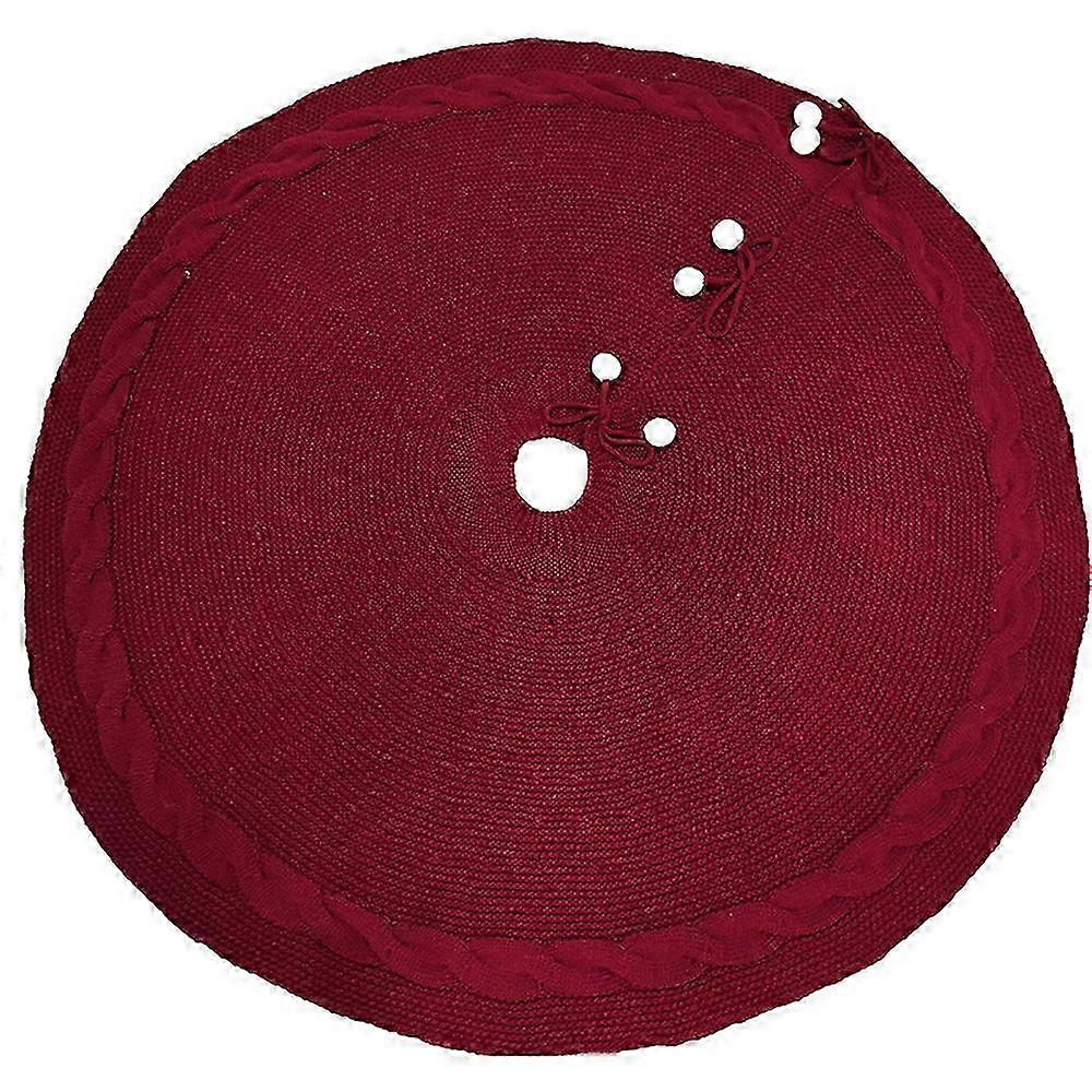 Rustic Cable-Knit Tree Skirt