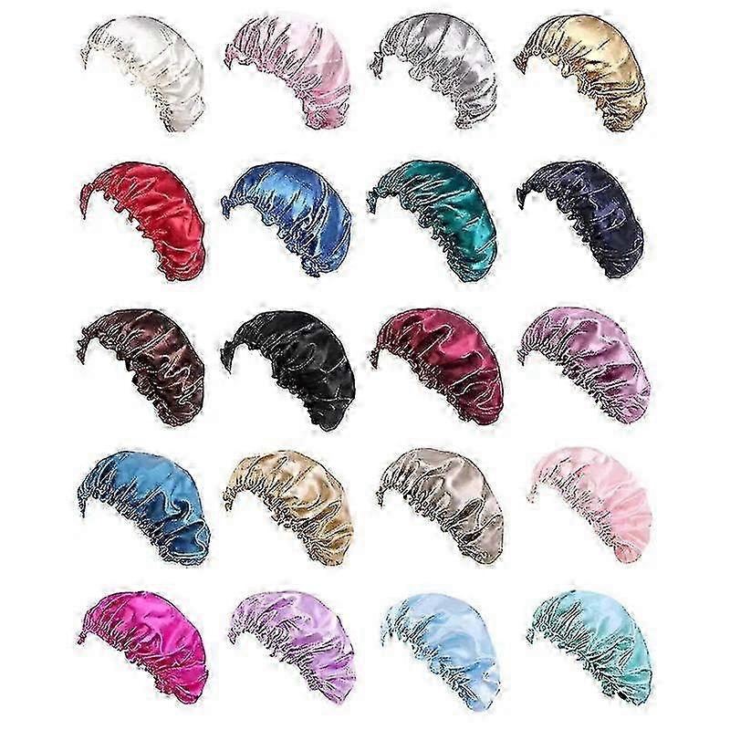 Wide-Brim Satin Sleep Cap