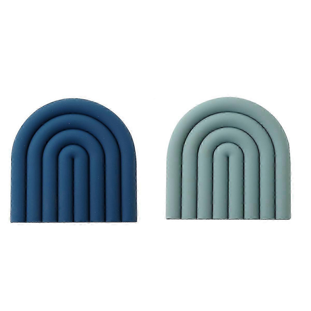 Thickened Silicone Rainbow Coasters