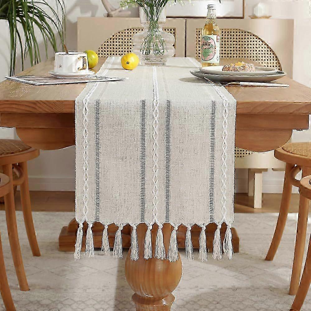 Cotton Linen Rustic Table Runner