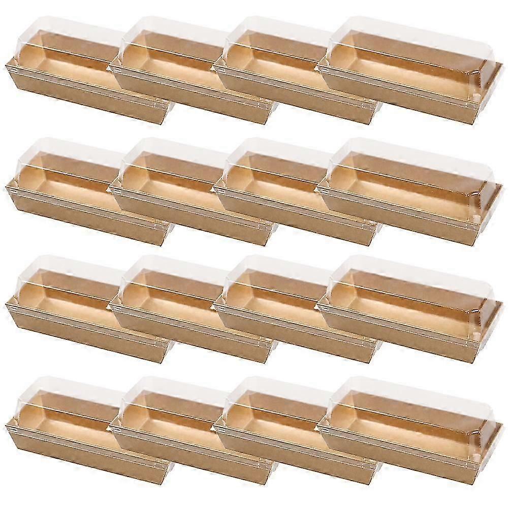 50 Pieces Swiss roll Boxes Multi-function Dessert Packing Boxes Convenient Sandwich Cases_HP