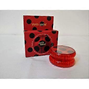 Yoyo Toy with CharacterInspired Design, Smooth Spin, Red and Black Polka Dots
