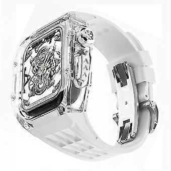 Glacier Clear Case and Rubber Band Kit for Apple Watch Ultra 49mm 44mm 45mm, Precise Fit Easy Replacement