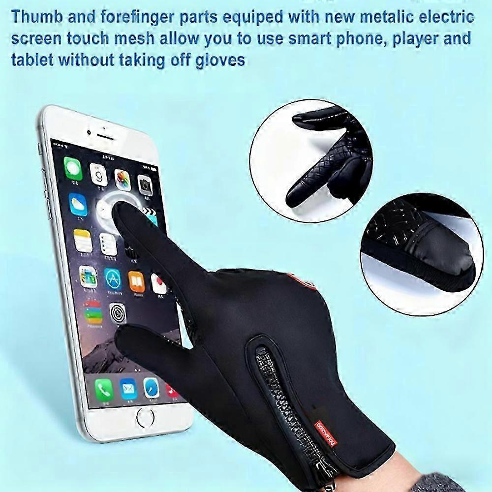 Windproof Touchscreen Gloves with Knuckle Guard