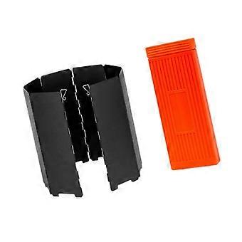 Cam Stove Windscreen Folding Stove Wind Shield for Cooking Hiking Picnic Black@aa