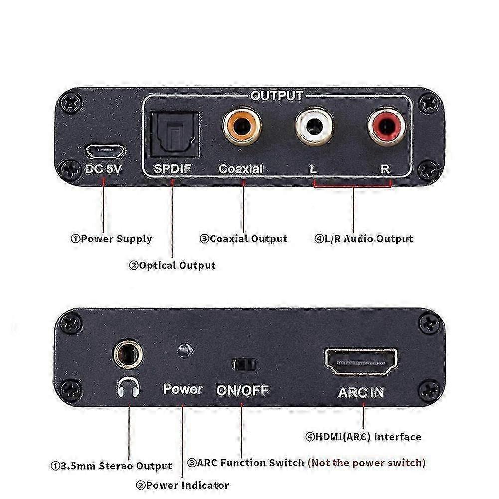 Black Aluminium ARC Audio Extractor