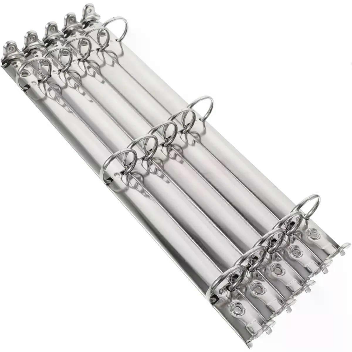 Three Ring Binder Notebook Loose Leaf Binder 5pcs White Nickel