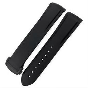 20mm Silicone Watch Band Replacement for Huawei GT2 Pro, Classic Black Curved End, Comfortable and Durable