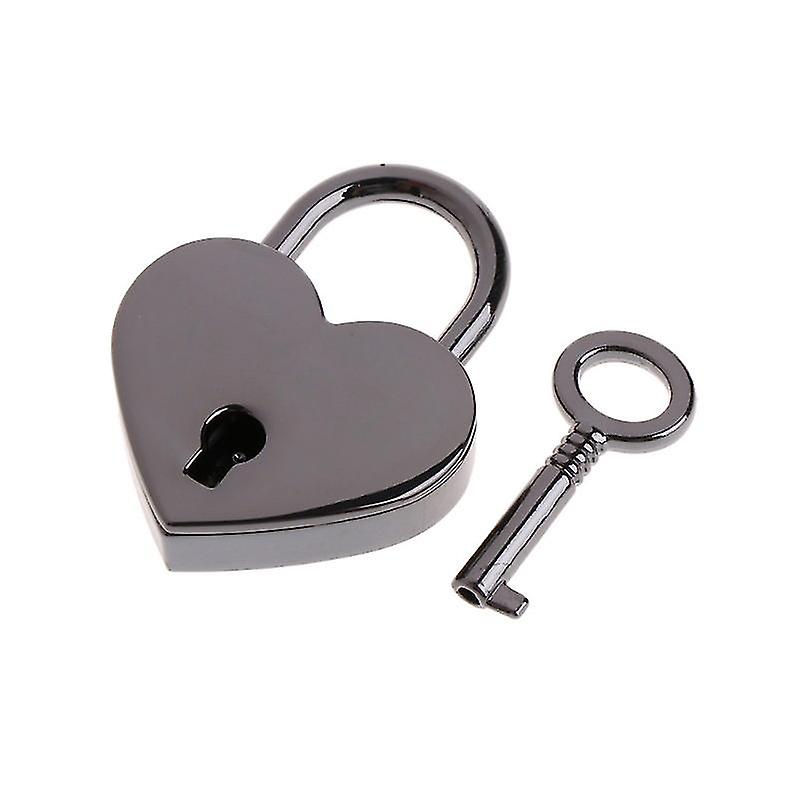 Heart Shape Vintage Old Antique Style Mini Archaize Padlocks Key Lock With Key