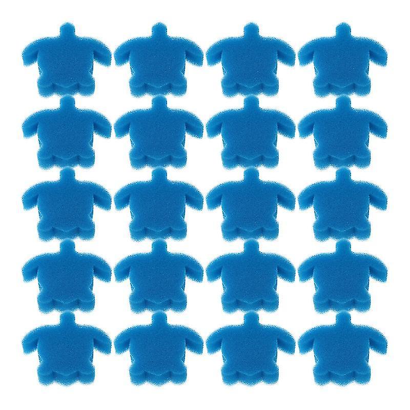 11X2.3cm Blue Pool & Spa Filters 24pcs Tortoise Designed Sponge Oil-absorbing Filtering Sponge Filti