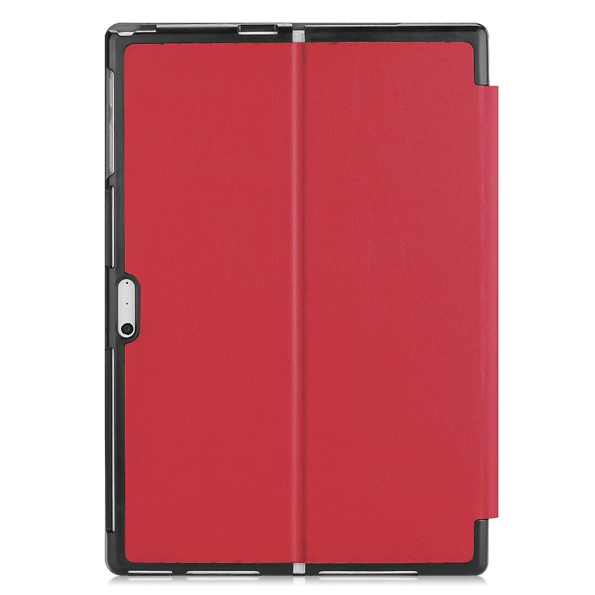For Microsoft Surface Pro4/5/6/7 Stand Cover Pen Holder 12.3" Tablet Lightweight Hard Case (red)