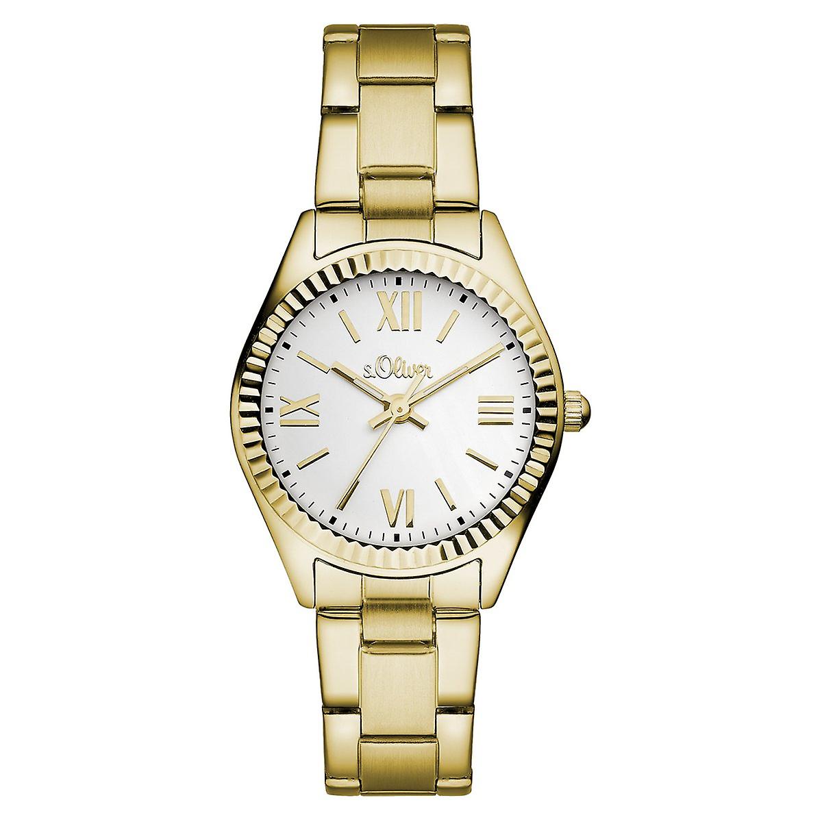 s.Oliver ladies wrist watch analog quartz IP gold SO-15112-MQR