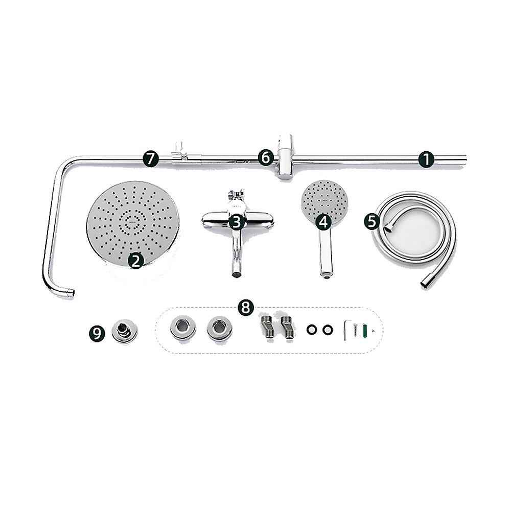 Wall Mounted Chrome Polished Rainfall Shower System With Massage Head For Bathroom Bath Sets