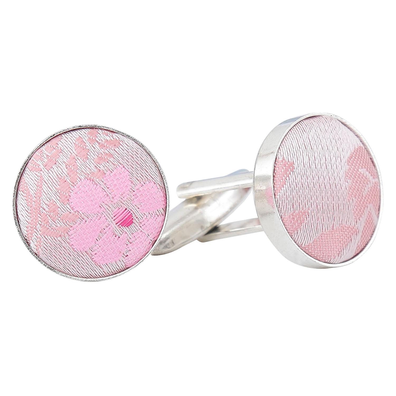 Pink Floral Rose Cufflinks