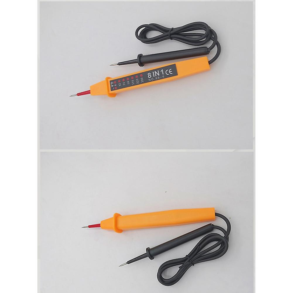 8 in 1 Tester Voltage AC DC 6-380V Auto Electrical Pen Detector with LED Light for Electrician Test