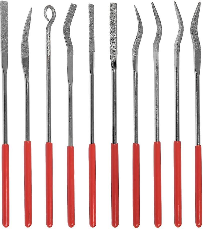 10 Pieces Alloy Needle Files for Grinding and Repairing Molds, 150# Grit File Kit for DIY Precision Modeling Work