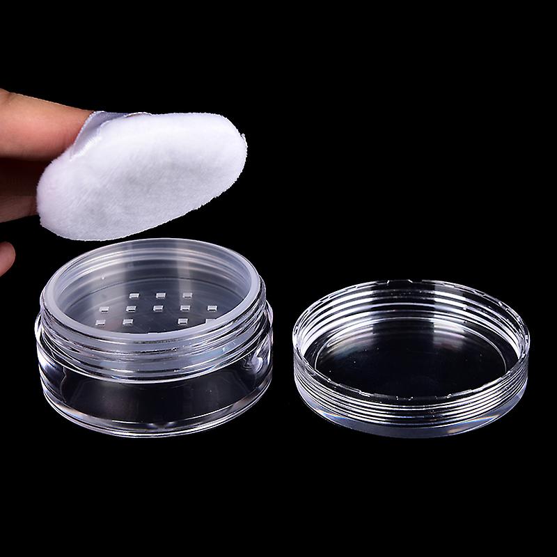 12ml Empty Cosmetic Sifter Loose Powder Jar Container Puff Box Makeup With Puff