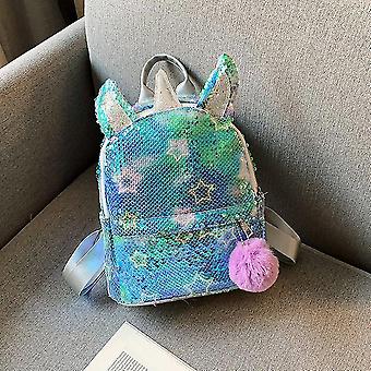 Kids Unicorn Backpack, Sequin Bag Girls School Bag, Magic