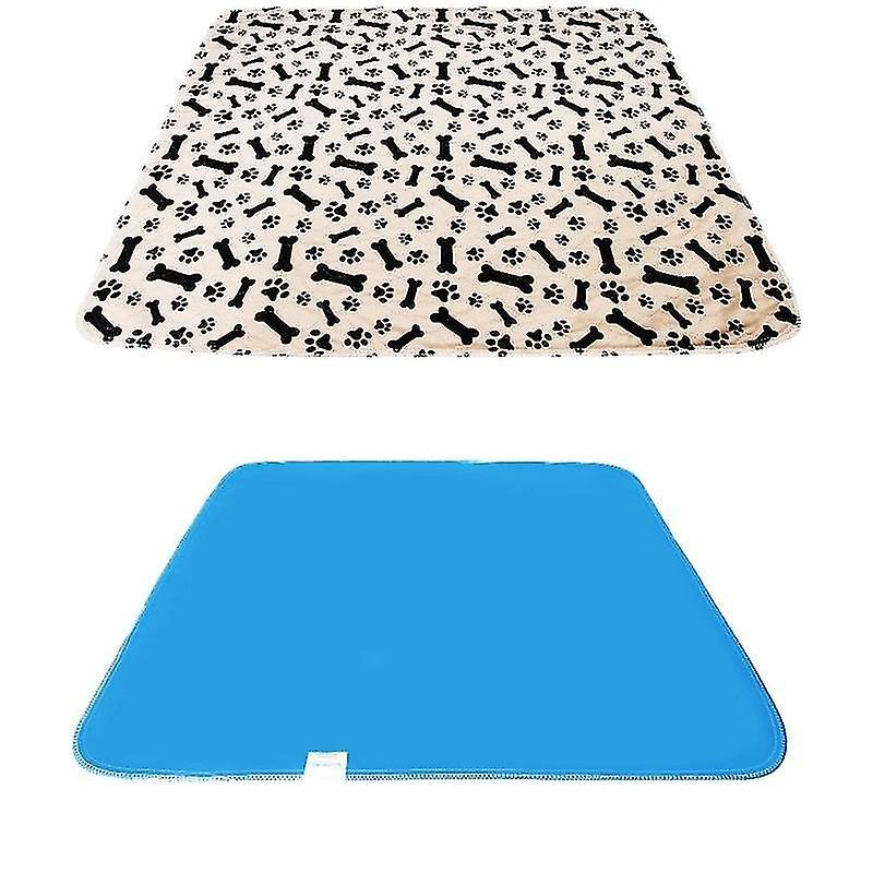 Orange Bone 70x80CM Waterproof Reusable Dog Bed Puppy Pee Fast Absorbing Pad
