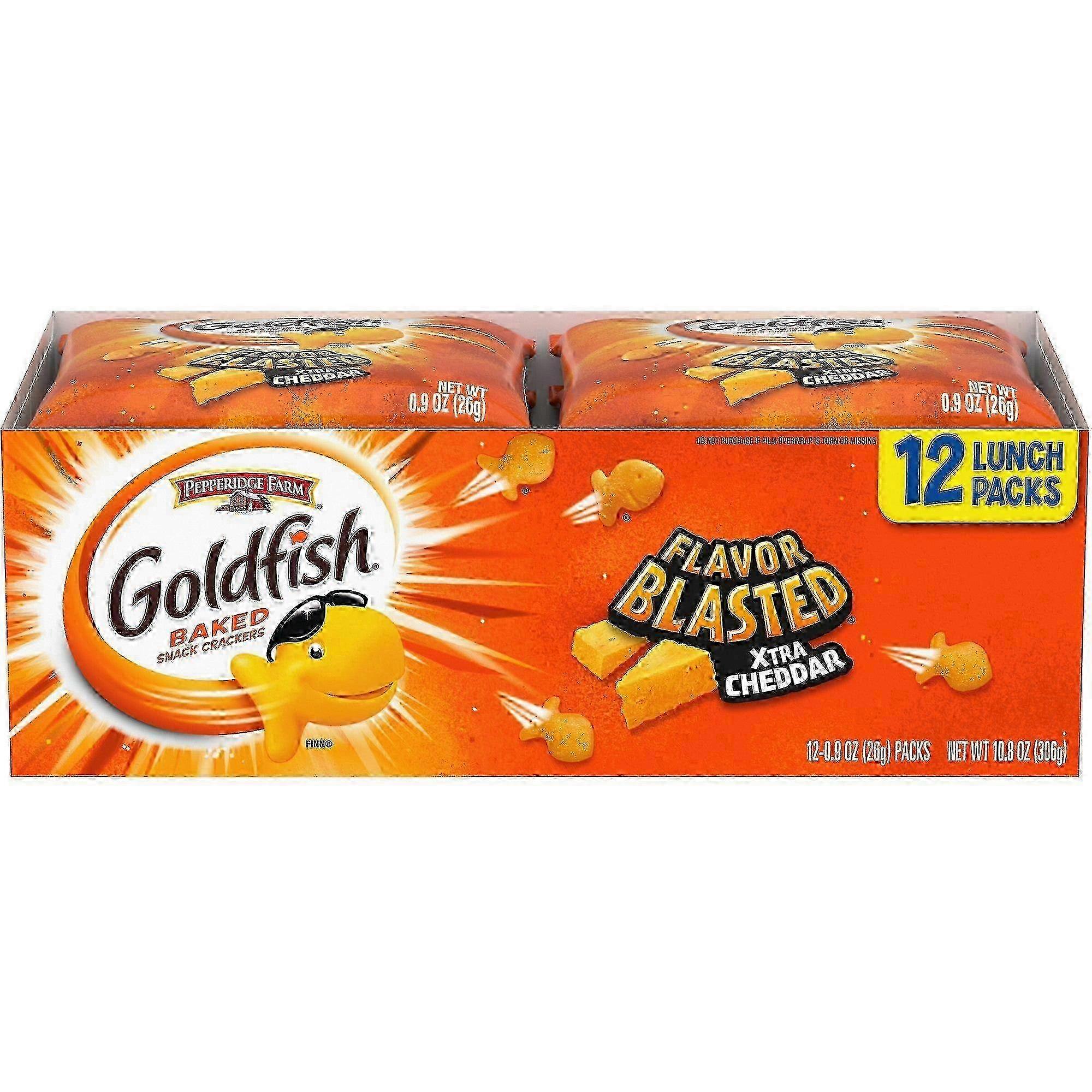 Pepperidge Farm Goldfish Flavor Blasted Extra Cheddar, 12 Ea