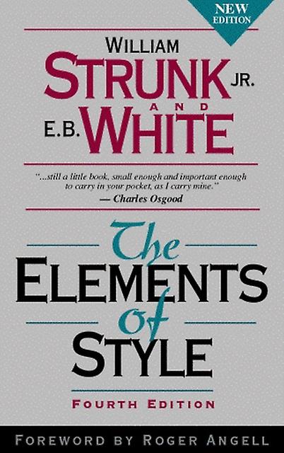 Elements Of Style The by William Strunk Paperback Book