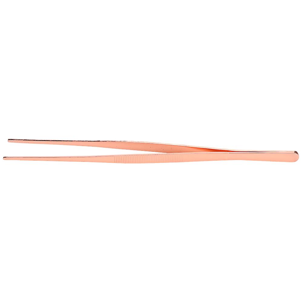 Serrated-Tip Rose Gold Kitchen Tweezers for Cooking