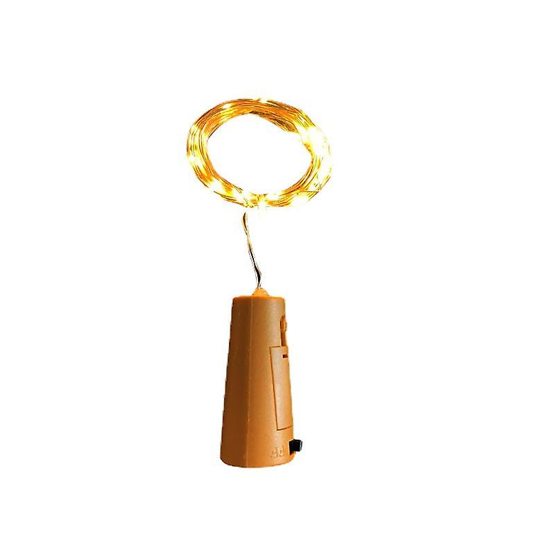 Christmas Gift Xmas Led Button Battery Copper Wire Lighting Chain Colored Lights Wine Bottle Stopper Lighting Chain