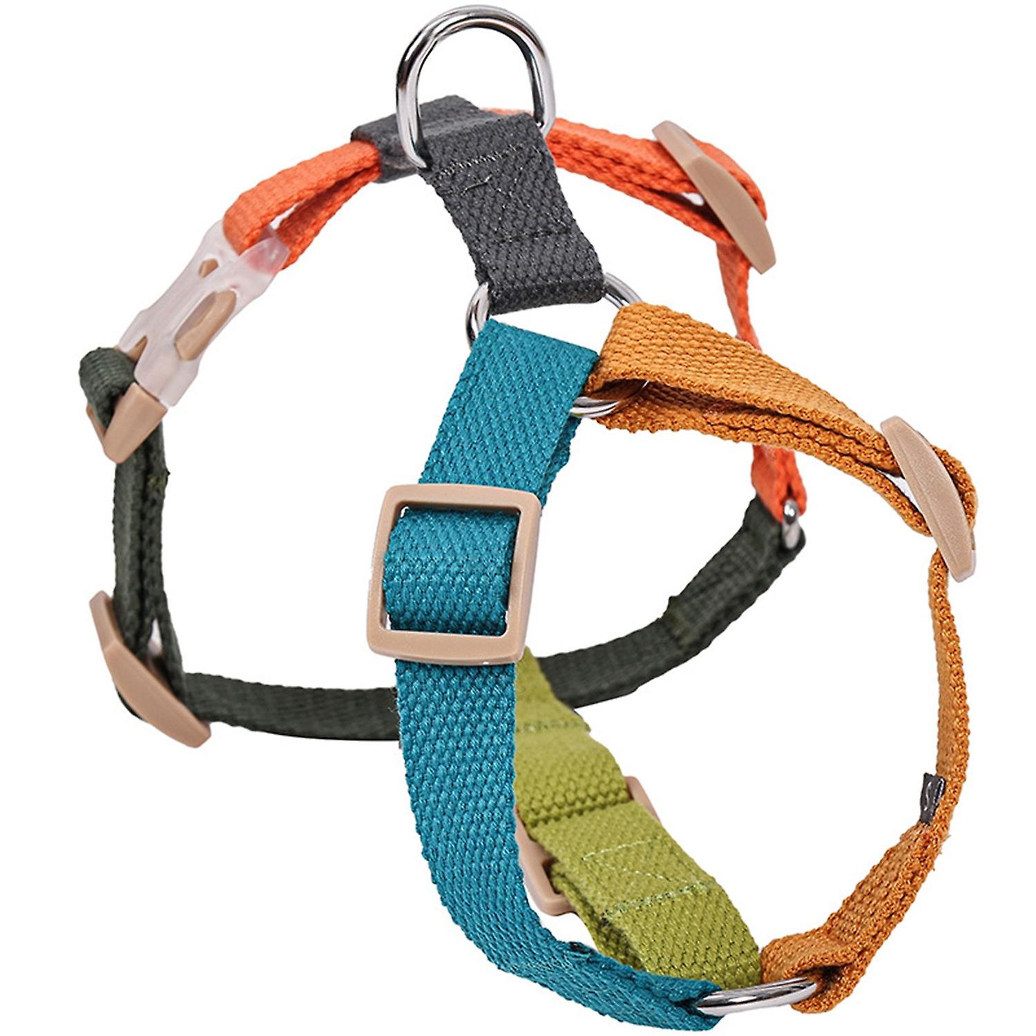 Dog Harness Quick Release Adjustable Ergonomic Design Splicing Color Dog Training Cotton Small Mediu