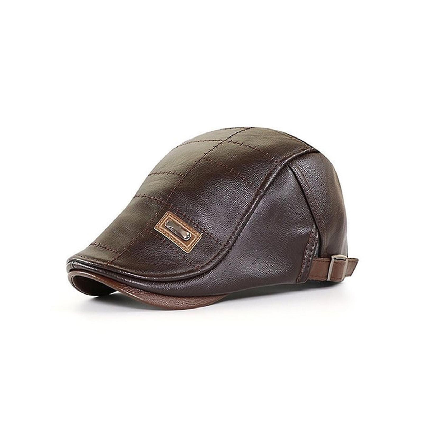 Fasjonabel skinn uformell lue for menn