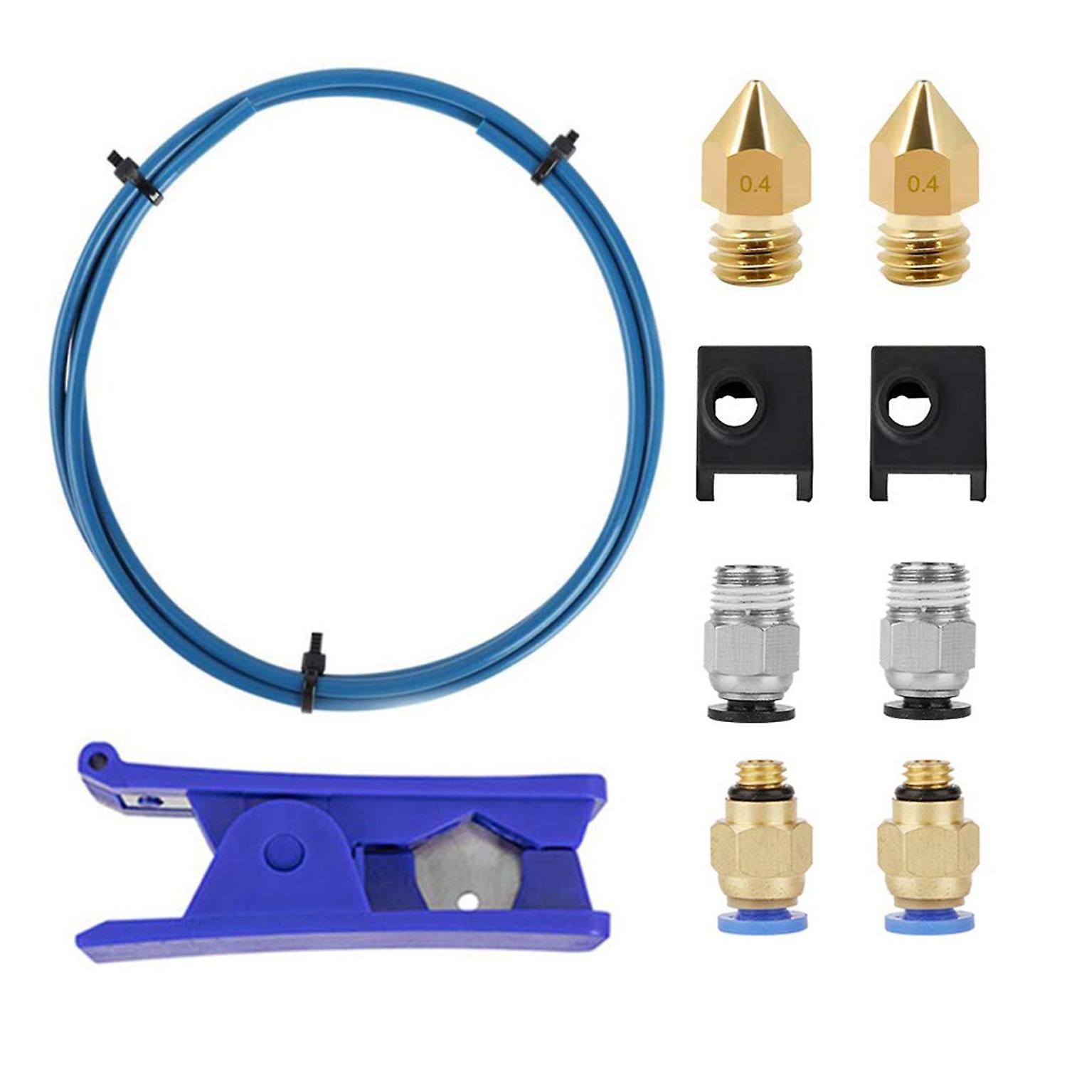 TWO TREES 3D Printer Kit PTFE Tubing Hose Pipe 40cm for 1.75mm Filament with PTFE Tube Cutter 2pcs P