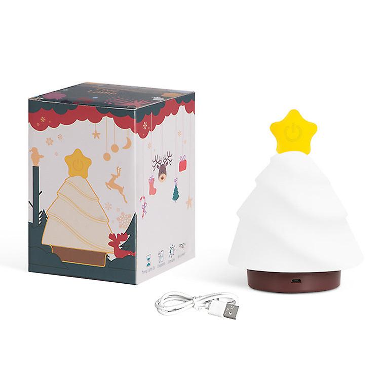 Adjustable Color Changing Led Night Light Christmas Tree Silicone Led Light Usb Charging