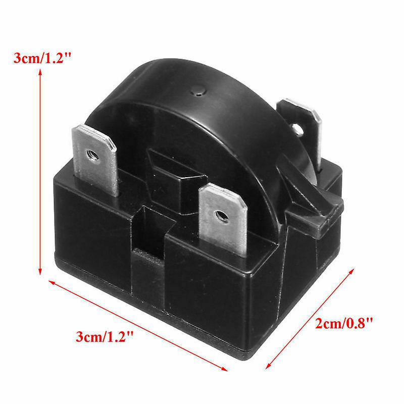 Uxcell 2-Pack 4.7 Ohm 2 Pin Refrigerator Start Relay For Compressor - Black