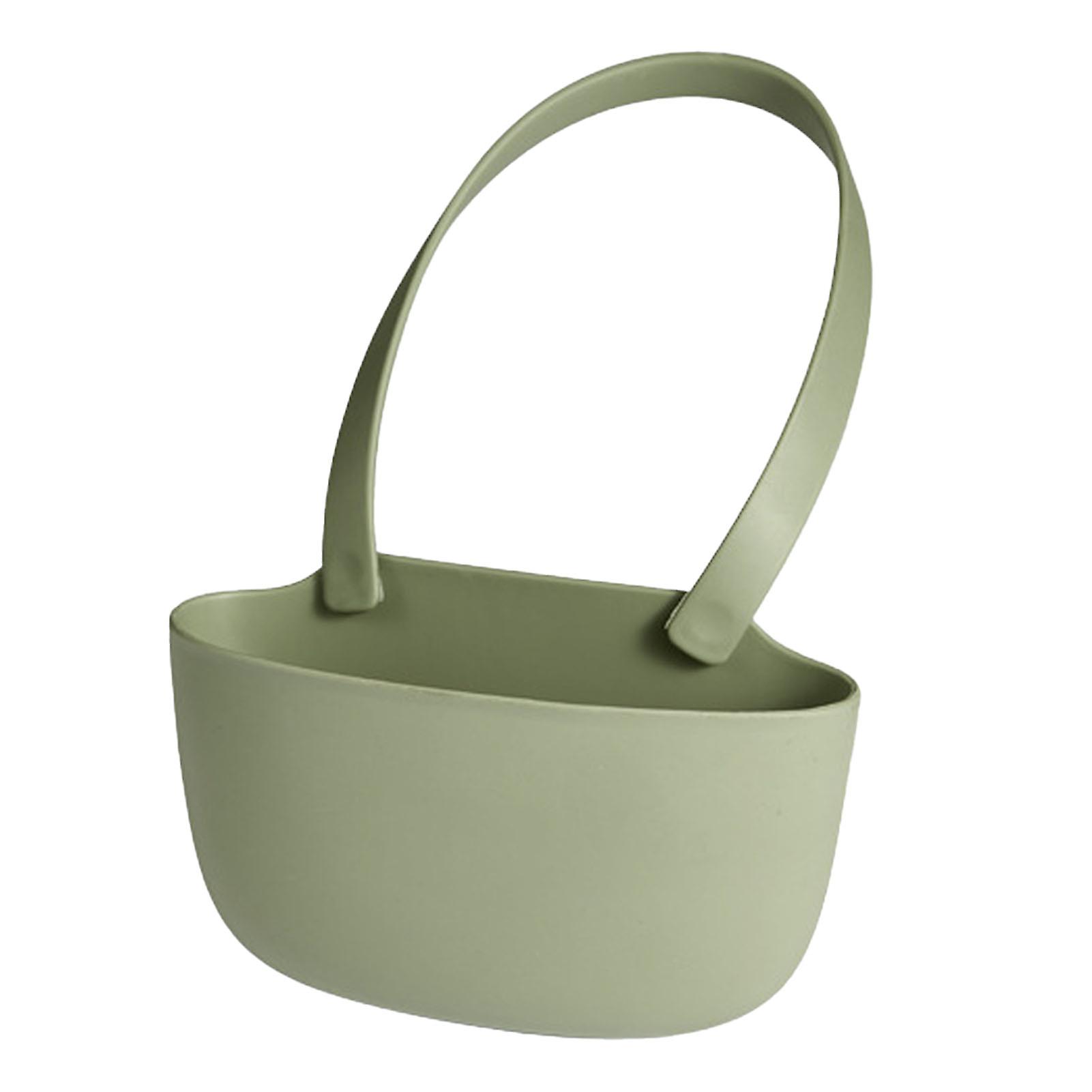 Kitchen Drain Rack Hanging Basket with Drain Holes Large Capacity Soft Flexible Sink Drain Basket Hanging Bag Green