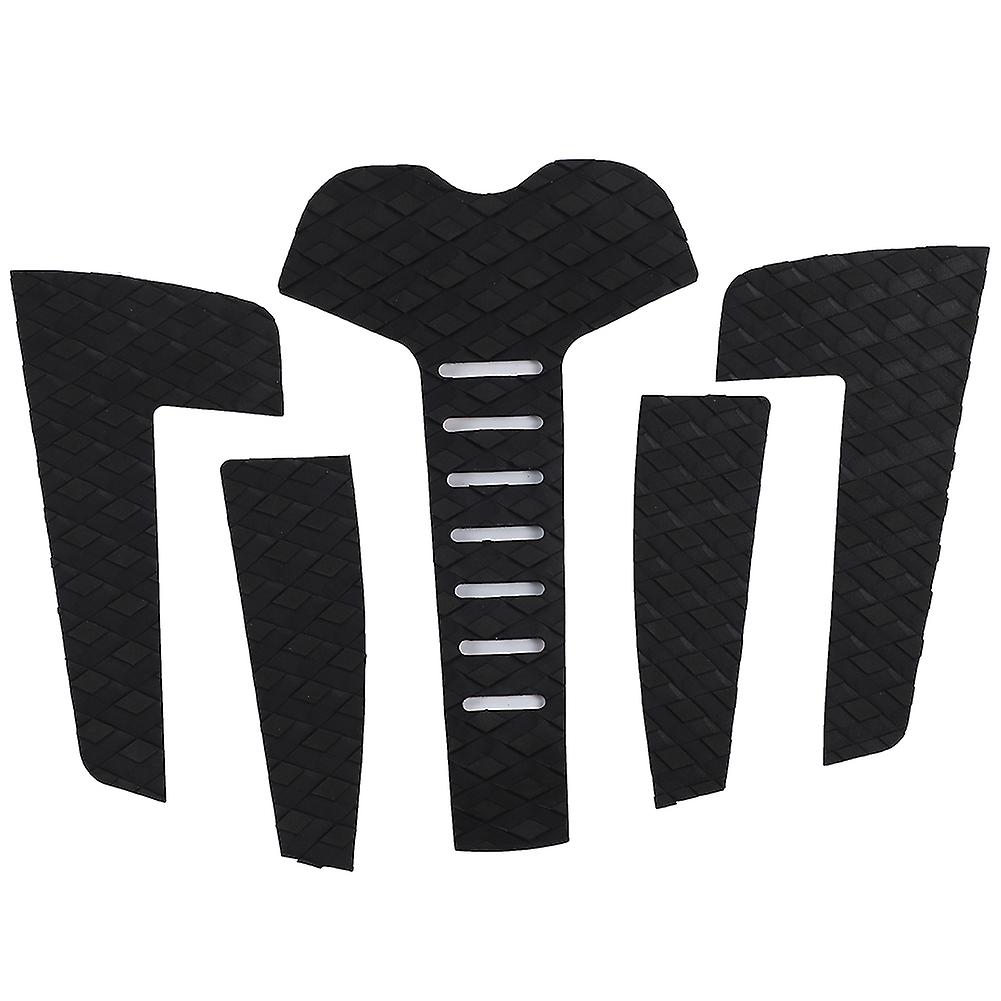 5 Black EVA Surfboard Traction Pads for Secure Deck Grip