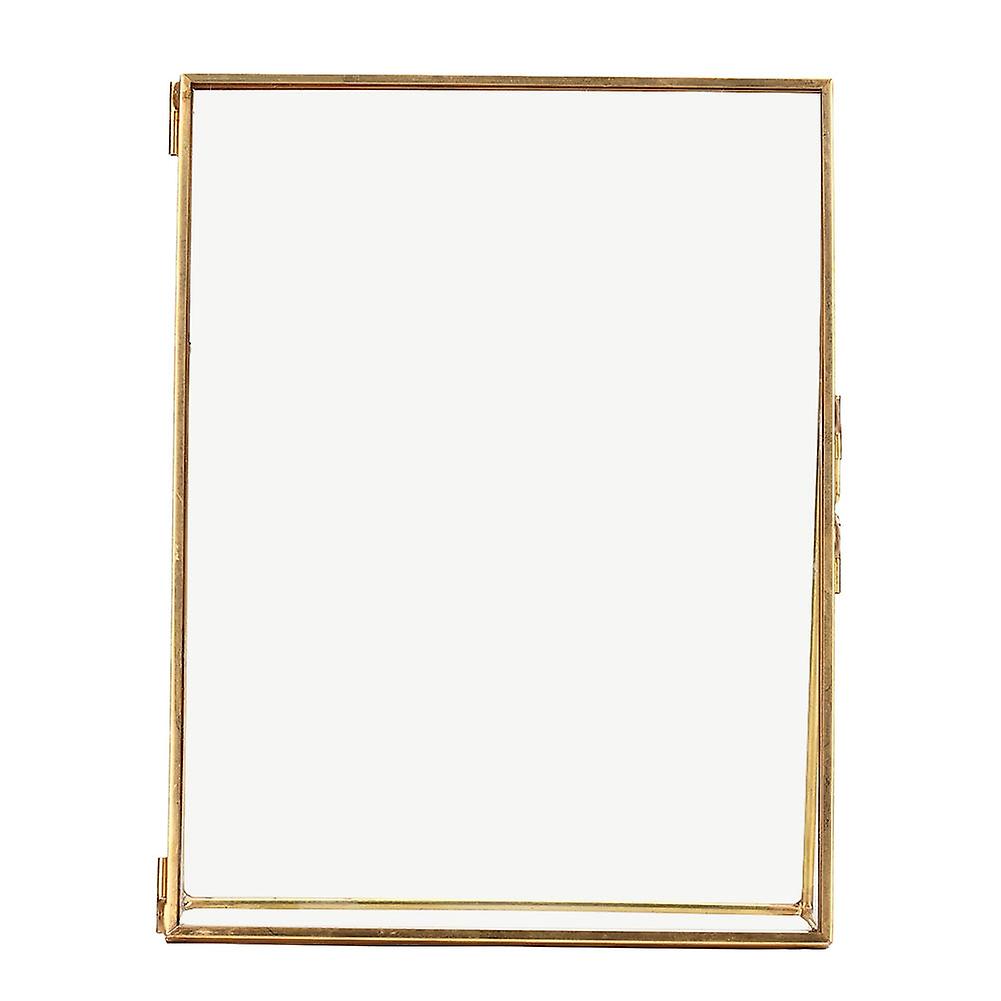 Double Glass Picture Frame for Elegant Home Décor, Charming Double Metal Picture Frame with Ideal for Home DIY Decor, Display Your Artworks in Style