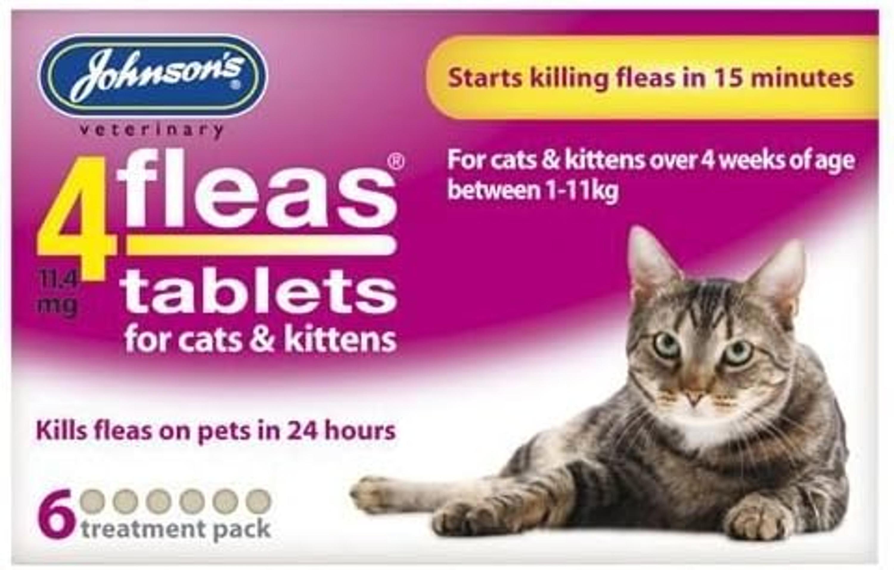 Johnson's 4 Fleas Cat Flea Tablets (6Tablets)